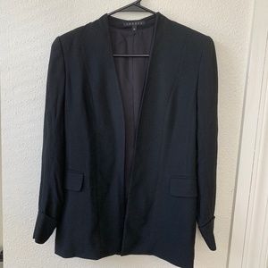 Theory Black 00 Open Blazer